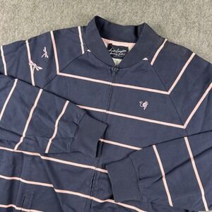 Artful Dodger Scott Langton Full Zip Jacket Men Medium Blue Stripe Designer RARE